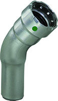 Viega MegaPress 1-1/2" FTG x Press 45-Degree Street Elbow in Carbon Steel, Zinc-Nickel Coating - 26120