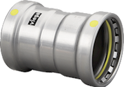Viega MegaPressG 2" Press Coupling with Stop in Carbon Steel, Zinc-Nickel Coating - 28780