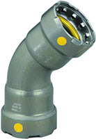 Viega MegaPressG 2" Press 45-Degree Elbow in Carbon Steel, Zinc-Nickel Coating - 25256