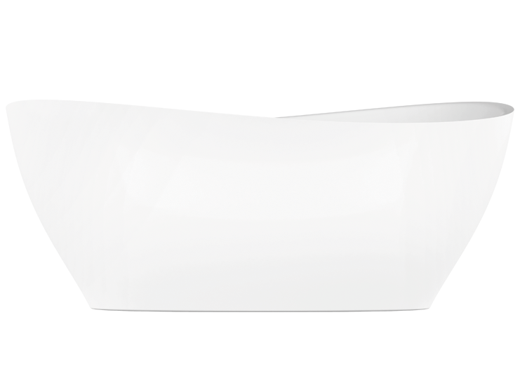 Bain Ultra Libra 6635 Oval Freestanding 2-Person 46 Gallon Soaker Bathtub with 1-1/2" Standard Deck and Heated Backrest in White - BLIHOF00N-01