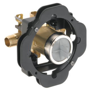 Delta Universal Thin Wall Mixing Rough-In Valve w/ Service Stops, 1/2 in. NPT Male & 1/2 in. CWT Female and Box