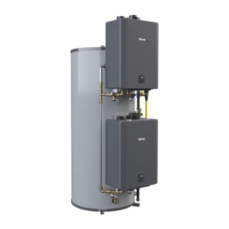 Rinnai CHS HCX Series 398,000 BTU Indoor Natural Gas Vertical Hybrid Water System with 119 Gallon Tanks - CHS398100HCXVIN