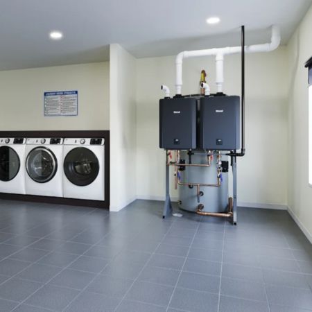 Rinnai CHS HCX Series 398,000 BTU Indoor Natural Gas Vertical Hybrid Water System with 119 Gallon Tanks - CHS398100HCXVIN