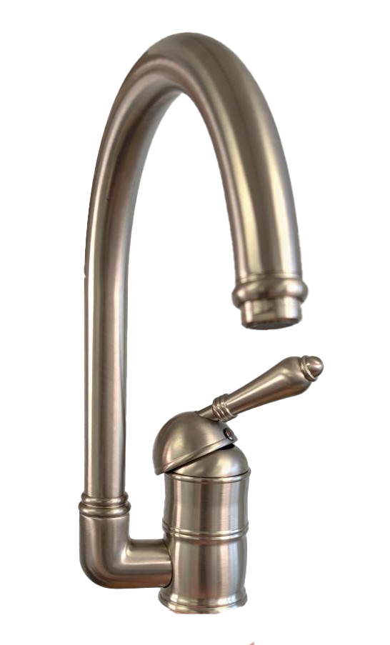 CLOSEOUT ROHL Country Kitchen Single Hole High-Arc Kitchen Faucet - Satin Nickel