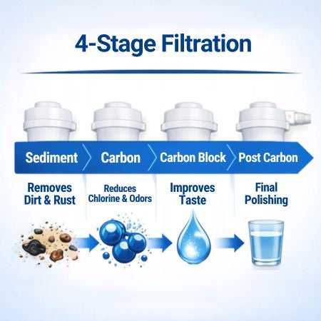 Sterling Water Treatment QC Series Reverse Osmosis Filter Replacement for QCRO-50, QCRO-PUMP - ROQC-B