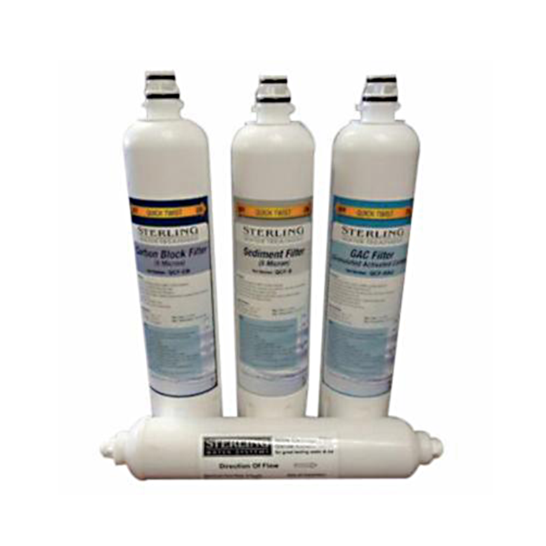 Sterling Water Treatment 50 GPD Reverse Osmosis System Bundle with Pump, Membrane & Carbon Filter