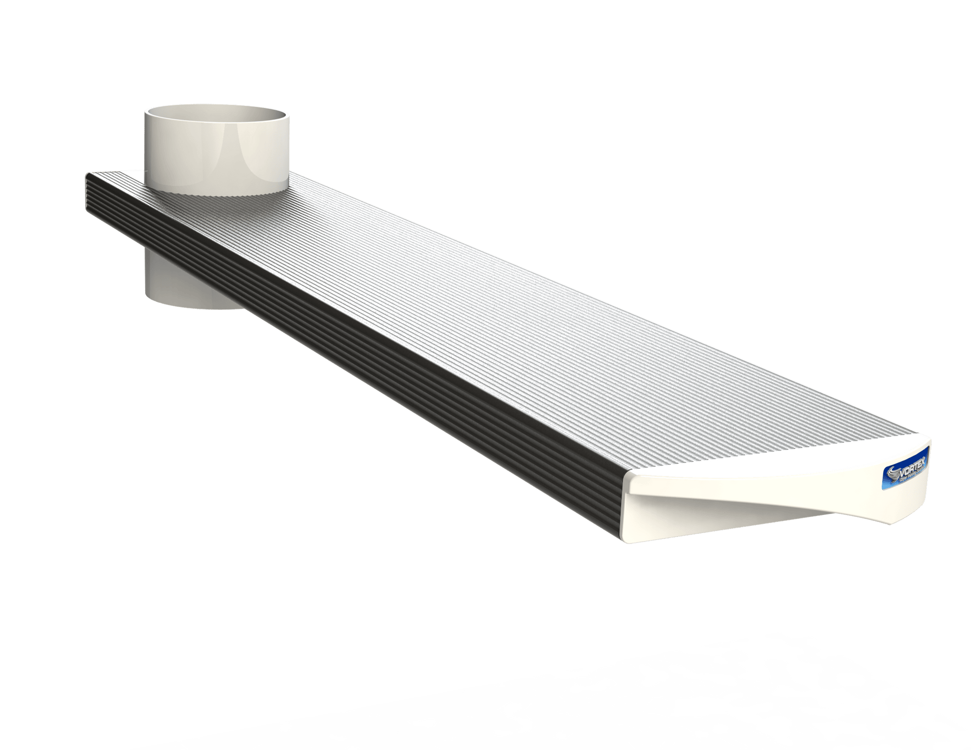 White and black wall-mounted control with rectangular shape and integrated cup holder on left side.