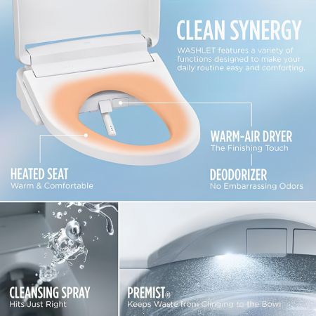 Toto S7A Bidet Seat with Remote - Classic Elongated in Cotton White