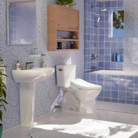 TOTO KS6 Elongated Bidet Seat in Cotton White