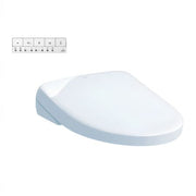 Toto S7A Bidet Seat with Remote - Contemporary Round in Cotton White