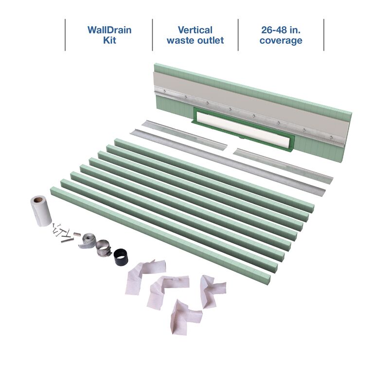 Oatey Adjustable Wall Drain 26-48 in Vertical Outlet - Stainless Steel