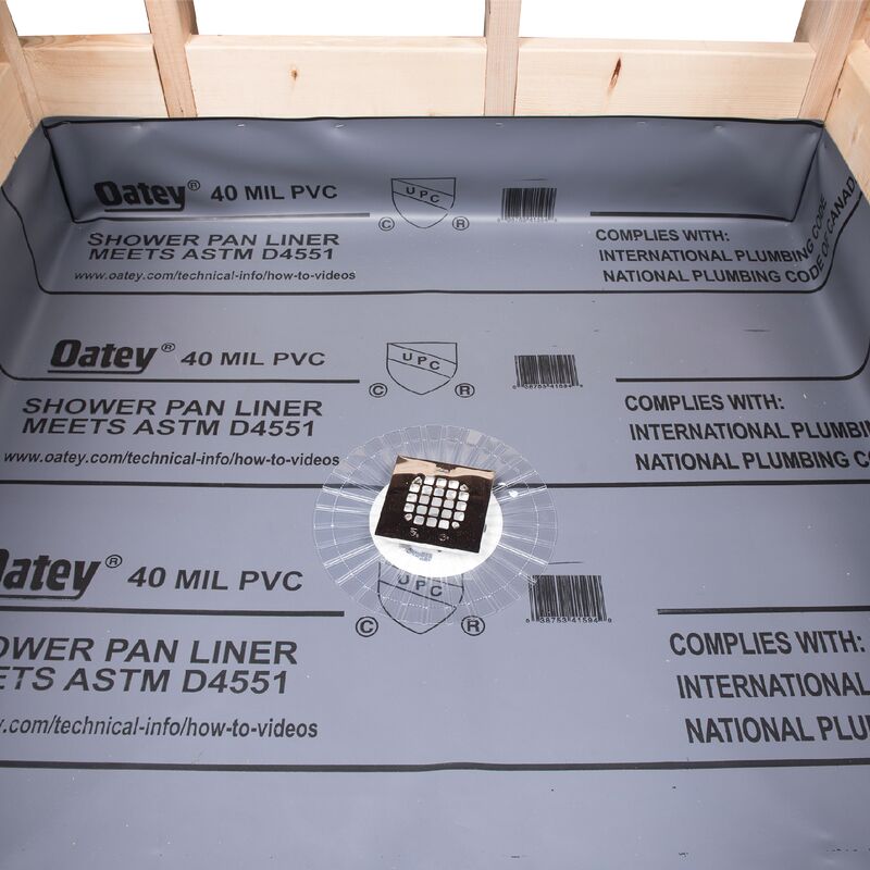 Oatey PVC Shower Pan Liner 5 ft x 40 ft 40 Mil - Gray