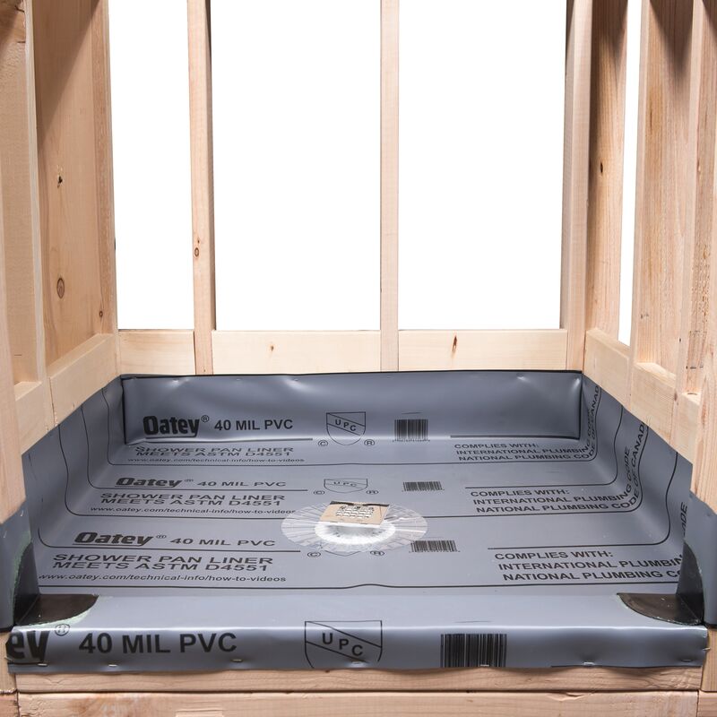 Oatey PVC Shower Pan Liner 4 ft x 50 ft 40 Mil - Gray