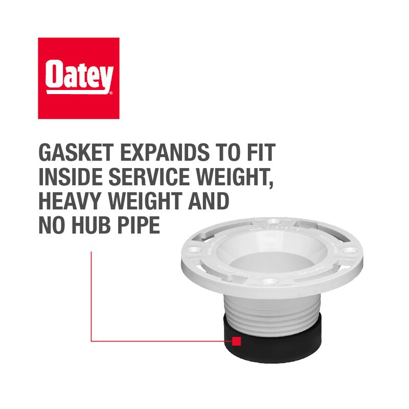 Oatey 4 in Cast Iron Twist-N-Set Closet Flange - Cast Iron