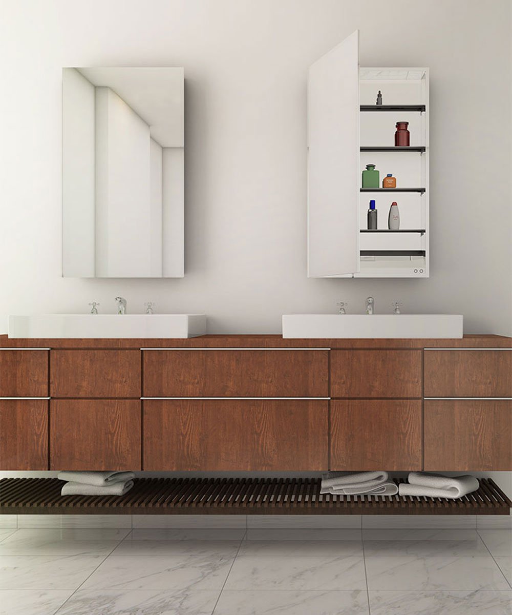 Electric Mirror SIM-2340-LT Simplicity Mirrored Cabinet Left Hinge