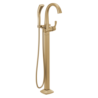 Delta Stryke Floor Mounted Roman Tub Filler w/ Diverter & Hand Shower - Less Handle