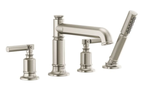 Delta Invari Deck Mounted Roman Tub Filler with Diverter & Hand Shower