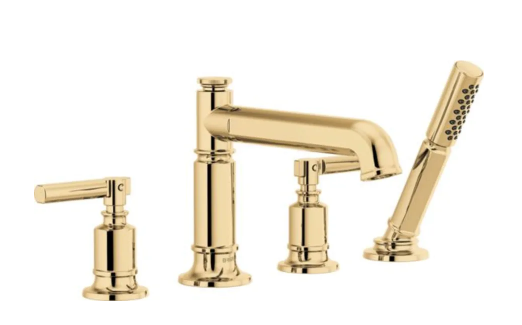Delta Invari Deck Mounted Roman Tub Filler with Diverter & Hand Shower