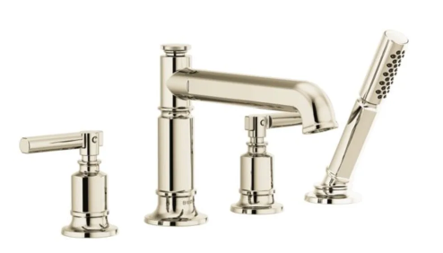 Delta Invari Deck Mounted Roman Tub Filler with Diverter & Hand Shower