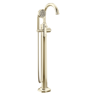 Delta Beauclere Floor Mounted Roman Tub Filler w/ Diverter & Hand Shower - Less Handle