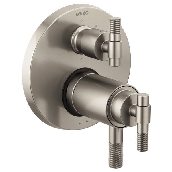 Brizo Litze Tempassure Thermostatic Valve Withfunction Diverter Trim - Less Handles in Luxe Nickel - T75635-NKLHP