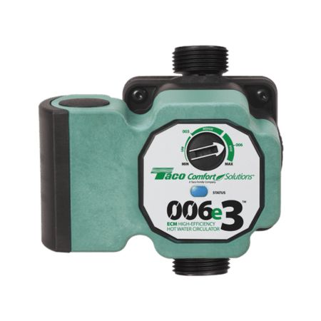 TACO 006E3 Comfort Solutions ECM High-Efficiency Hot Water Circulation Pump
