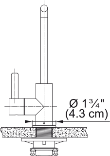 Franke UNL-HO-304 Universal Hot Water Dispenser with L Spout in Stainless Steel