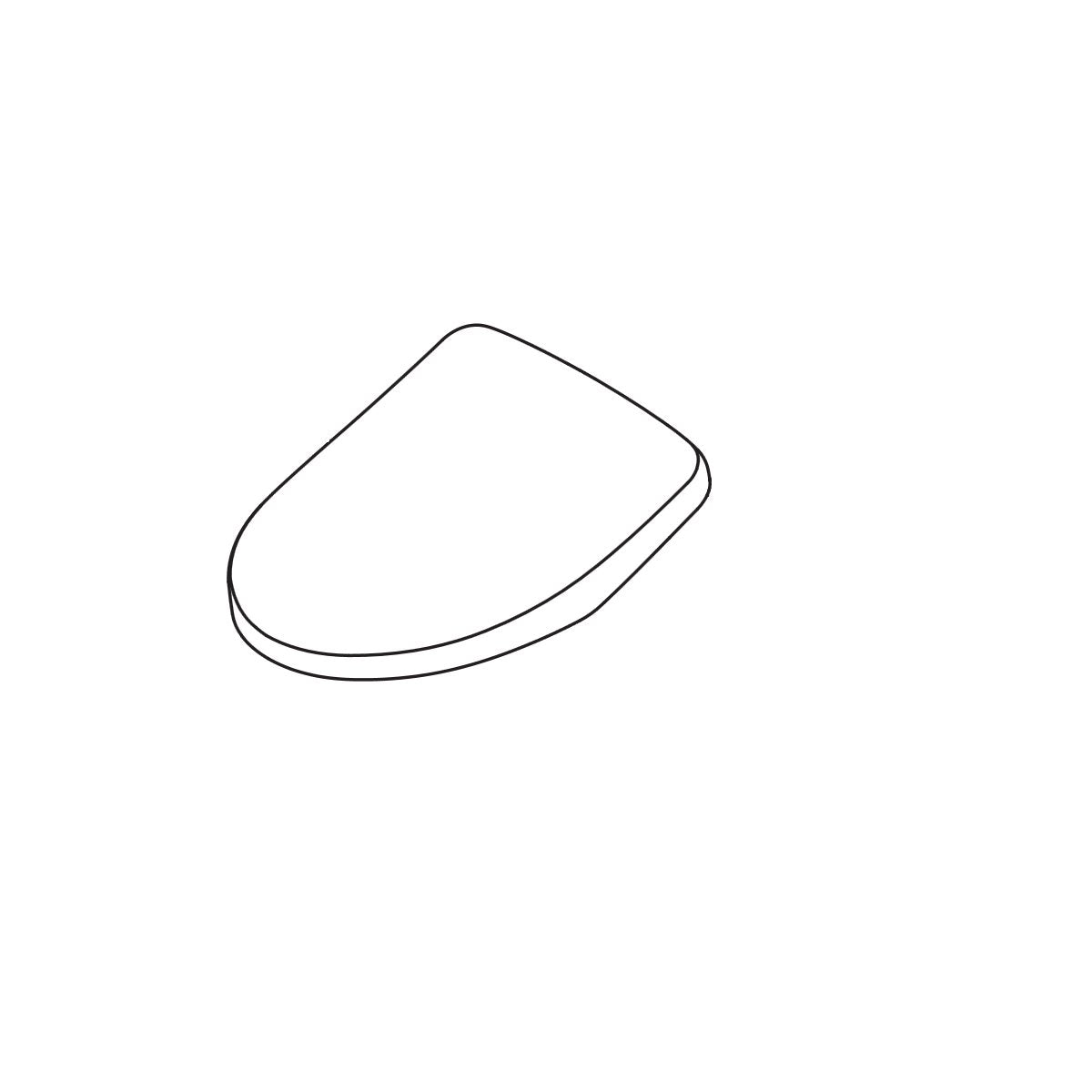 TOTO Contemporary Lid Assembly, Elongated - Cotton White
