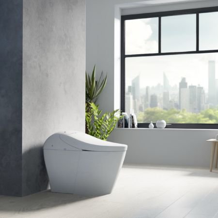 Toto Washlet G5A Integrated Smart Toilet - Elongated in Cotton White