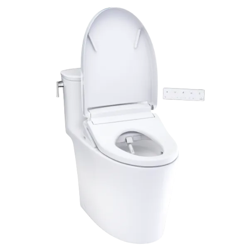 TOTO Aurora One Piece Skirted & Elongated Toilet 1.0 GPF with Seat - Cotton