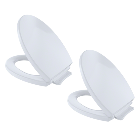 Toto SoftClose Elongated Transitional Slow Close Toilet Seat and Lid in Cotton White - 2 Pack