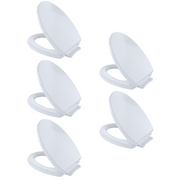 Toto SoftClose Elongated Transitional Slow Close Toilet Seat and Lid in Cotton White - 5 Pack