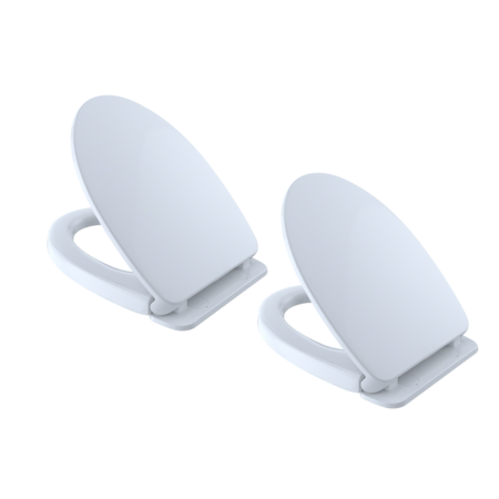 Toto SoftClose Elongated Slow Close Toilet Seat and Lid in Cotton White - 2 Pack