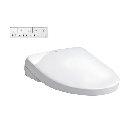 Toto S7 Bidet Seat, Auto-Flush Ready with Remote - Elongated in Cotton White
