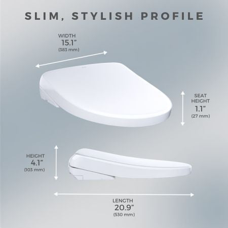 Toto S7 Bidet Seat, Auto-Flush Ready with Remote - Elongated in Cotton White - 2 pack