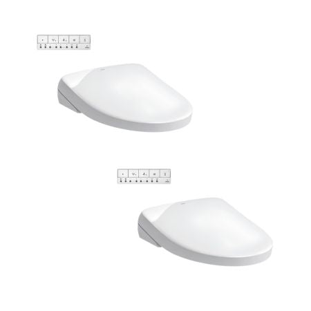 Toto S7 Bidet Seat, Auto-Flush Ready with Remote - Elongated in Cotton White - 2 pack