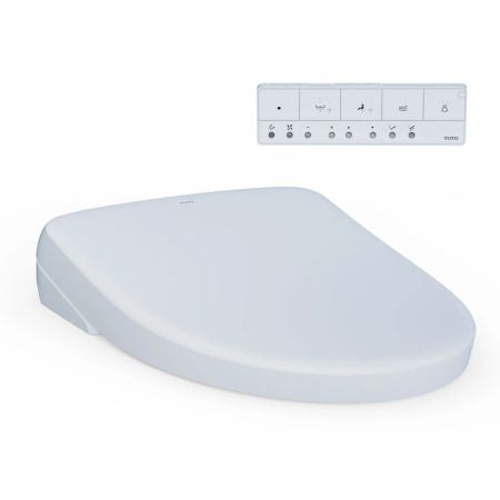 Toto S7A Bidet Seat with Remote - Contemporary Elongated in Cotton White