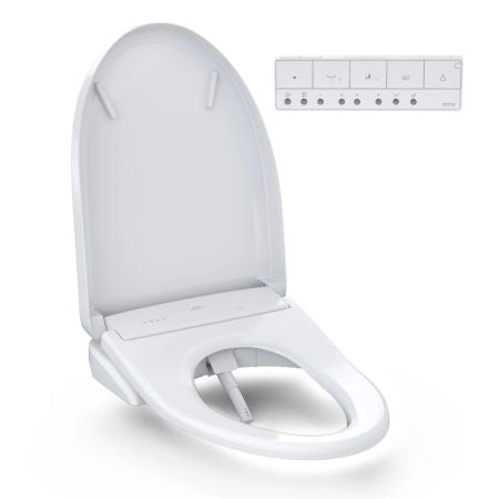 Toto S7A Bidet Seat with Remote - Contemporary Elongated in Cotton White