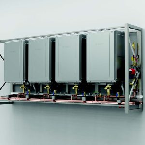 Noritz TTS Series Wall Hung, 4-Unit NG or LP Tankless Water Heater System - TTS-SWH4