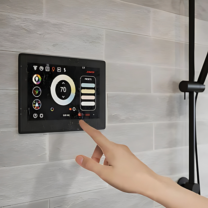 Thermasol ThermaTouch Digital Steam Shower Control Kit with Square Head in Polished Chrome - TT7-SVSQ-PC