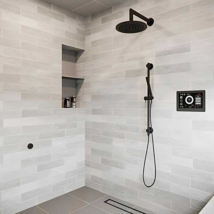 Thermasol ThermaTouch Digital Steam Shower Control Kit with Square Head in Polished Chrome - TT7-SVSQ-PC