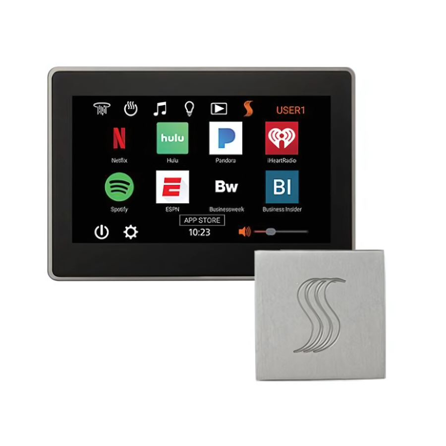 Thermasol ThermaTouch Digital Steam Shower Control Kit with Square Head in Polished Chrome - TT7-SVSQ-PC