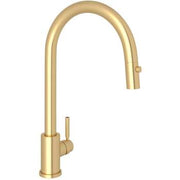 ROHL Holborn Pull-Down Kitchen Faucet with C-Spout - Satin English Gold