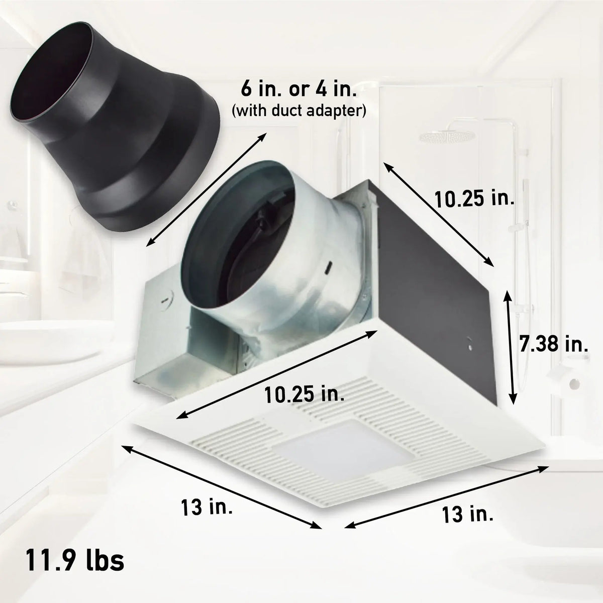 PANASONIC CEILING FANS WhisperGreen Ceiling Mount Exhaust Fan with LED Light