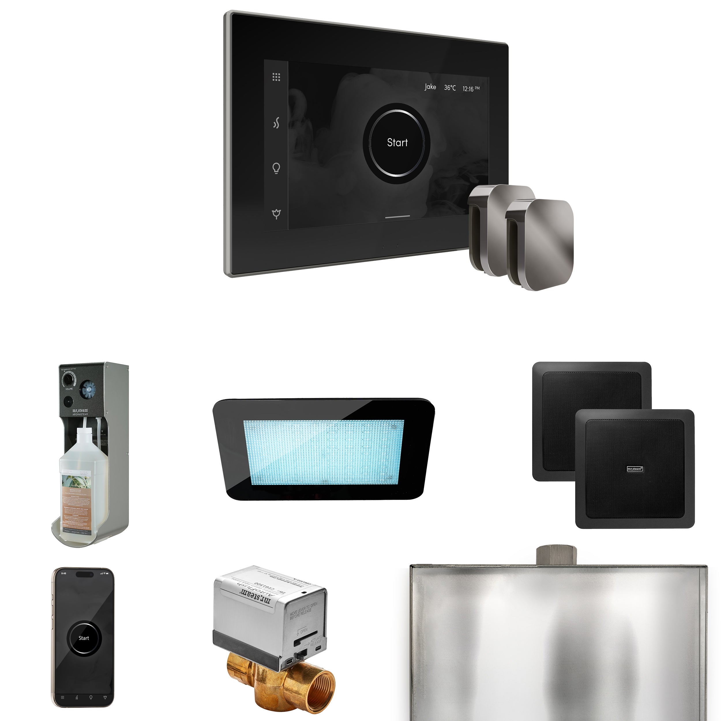 Mr. Steam Xdream Max Steam Shower Control Package with iSteamX Control and Steamhead