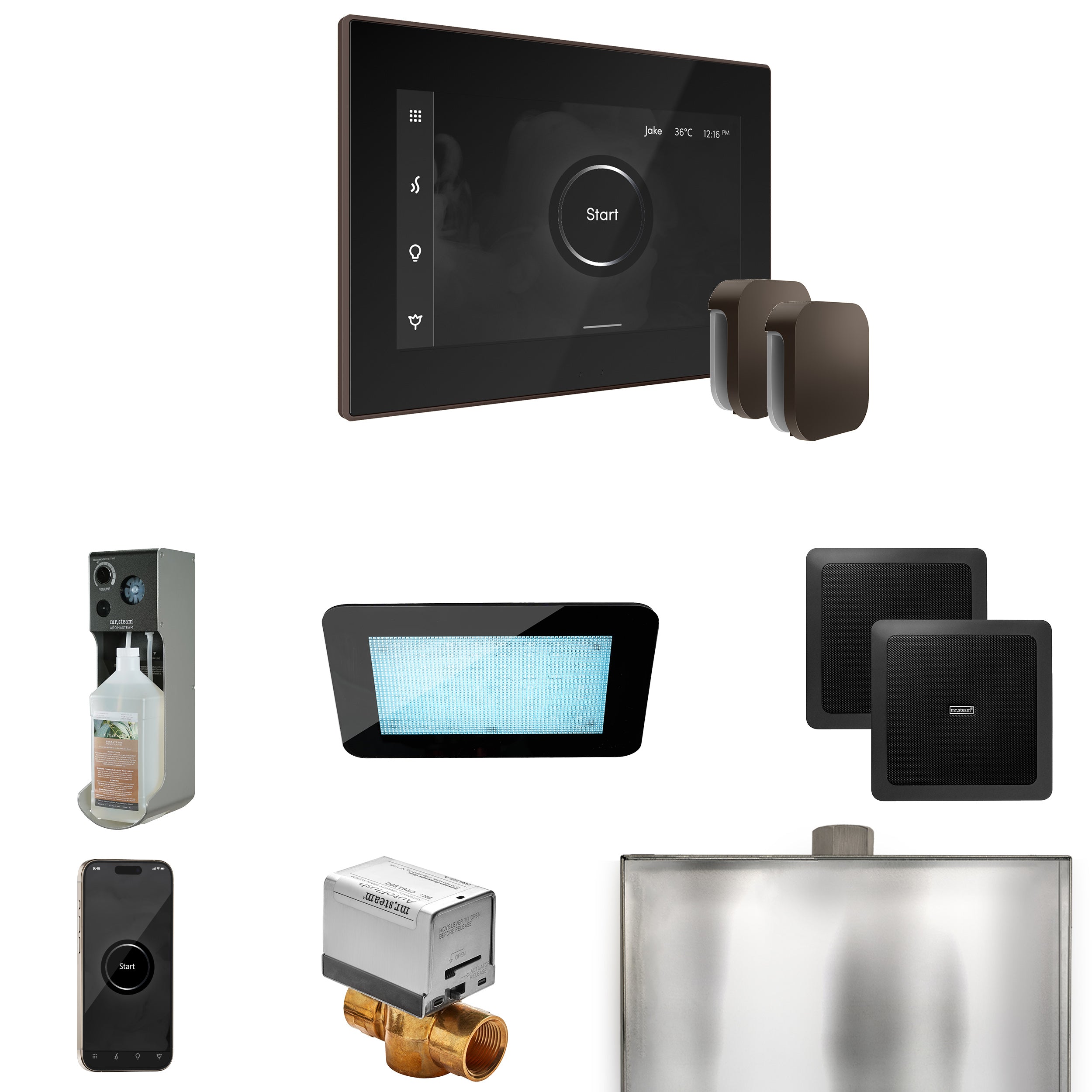 Mr. Steam Xdream Max Steam Shower Control Package with iSteamX Control and Steamhead