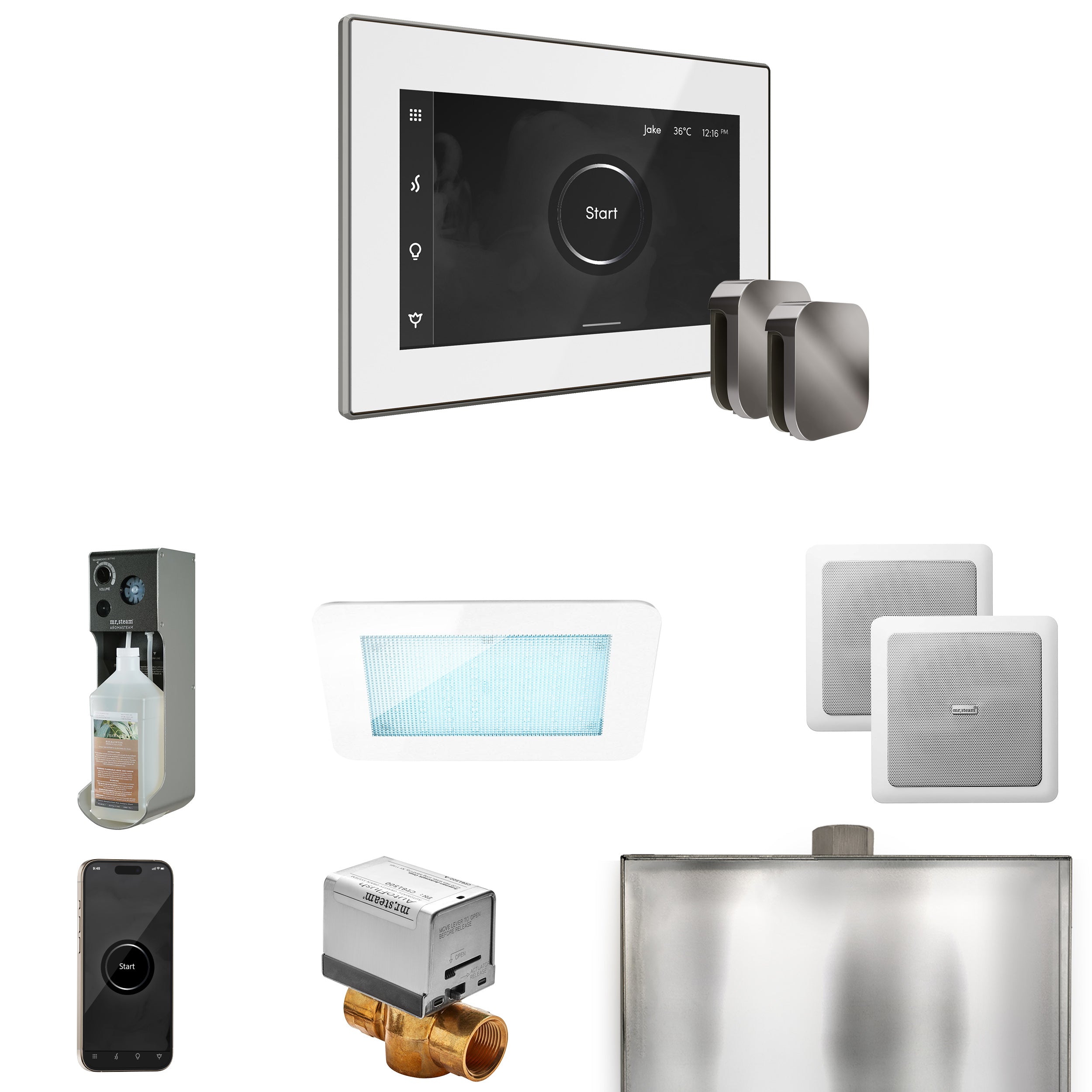 Mr. Steam Xdream Max Steam Shower Control Package with iSteamX Control and Steamhead