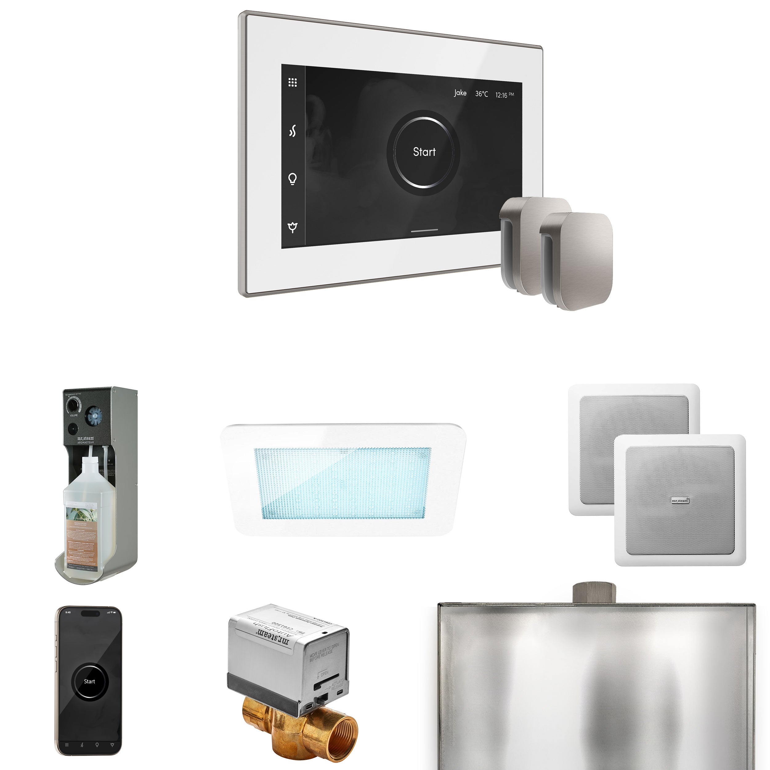 Mr. Steam Xdream Max Steam Shower Control Package with iSteamX Control and Steamhead