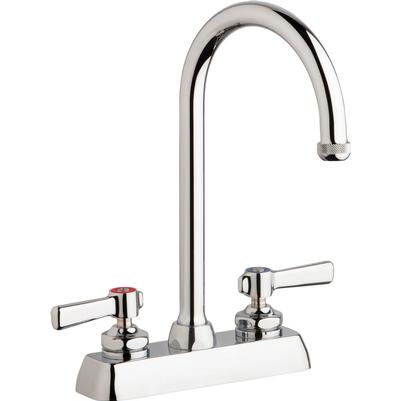 Chicago Faucet W4D-GN2AE1-369ABCP Dual Supply Workboard Sink Faucet