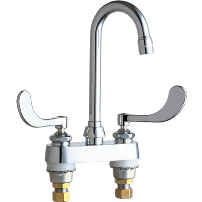 Chicago Faucets 895-317XKABCP E-CAST Hot & Cold Water Sink Faucet